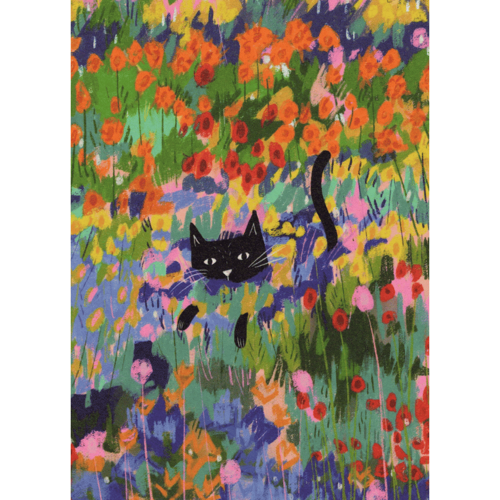 Klappkarte "Cat in the Garden at Arles" (Vincat van Gogh), A6