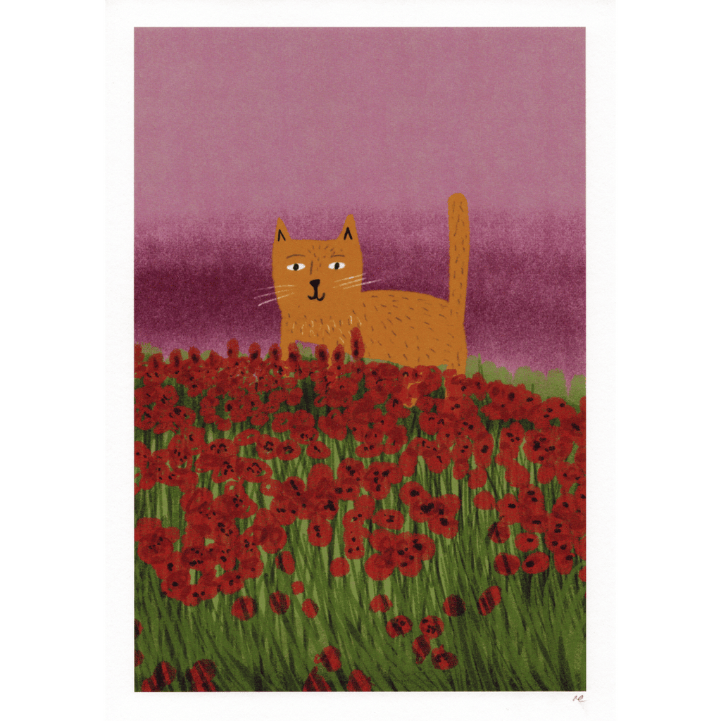 Kunstdruck Vincat's Poppies, A4-Print