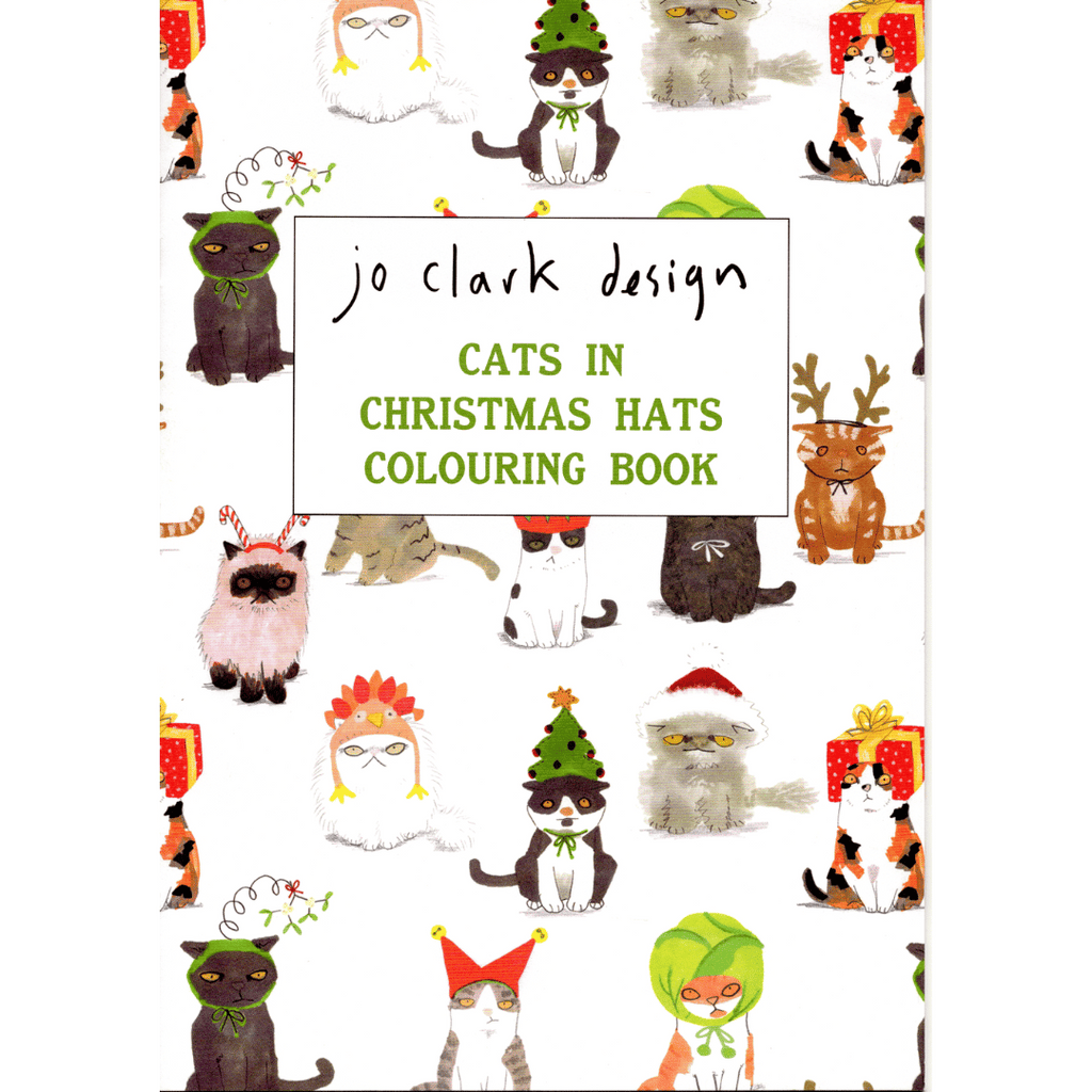 Malbuch Katzen mit Weihnachtshüten