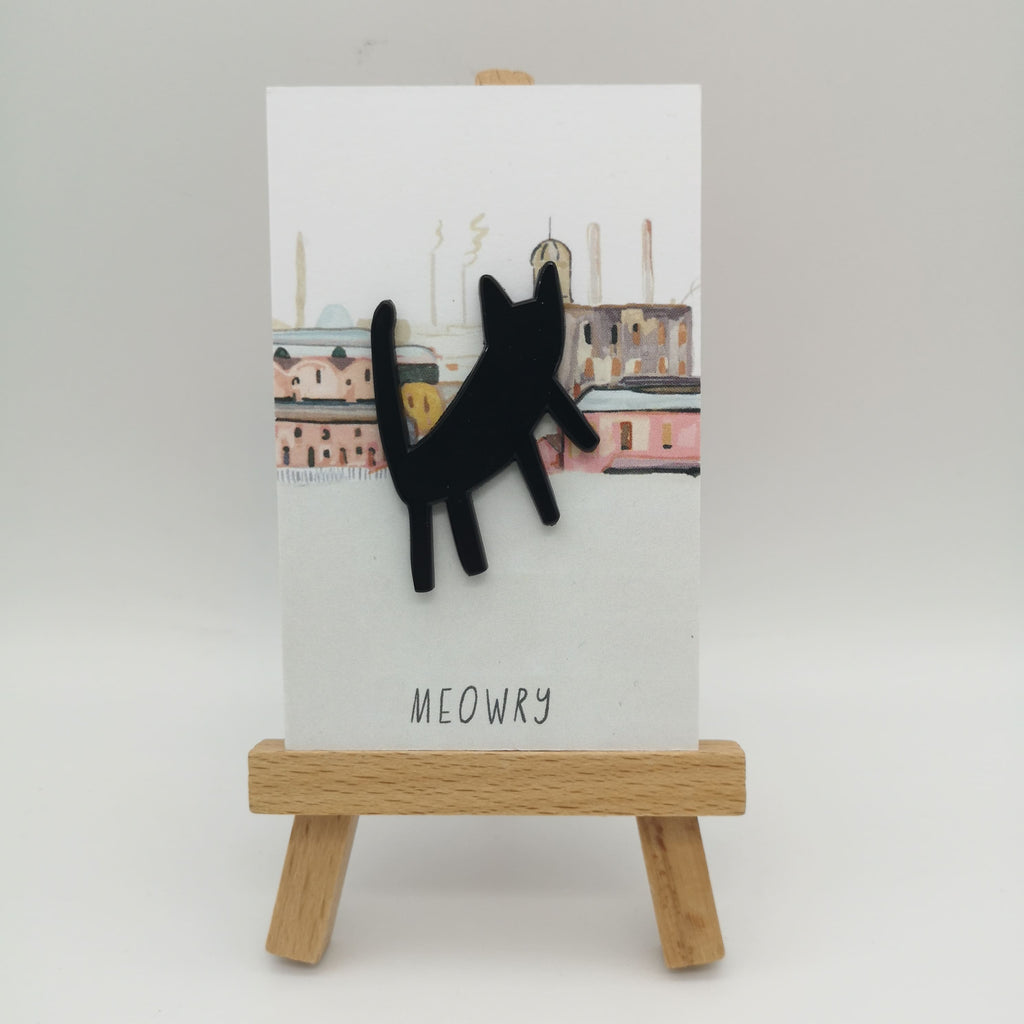 Pin Meowry Matchstick Cat aus Emaille