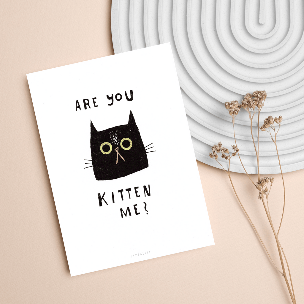 Postkarte "Are You Kitten Me?"