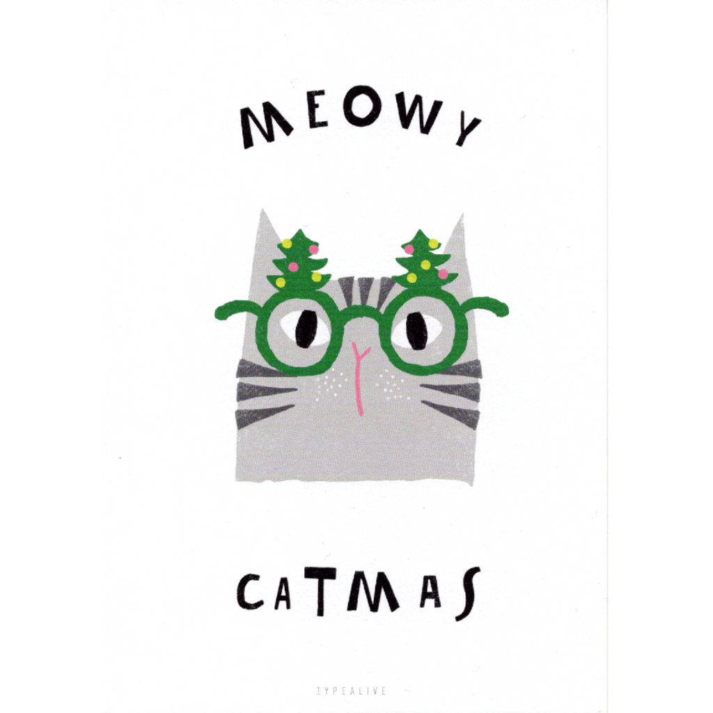 Postkarte Meowy Catmas