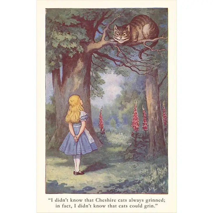 Retro-Grußkarte "Alice in Wonderland"