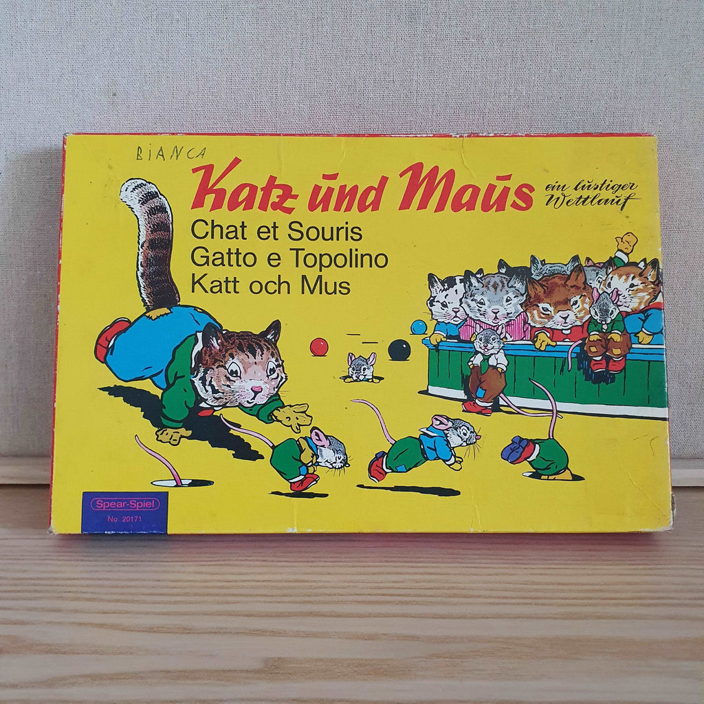 Antikes Brettspiel "Katz und Maus - ein lustiger Wettlauf" von 1940 Sir Mittens