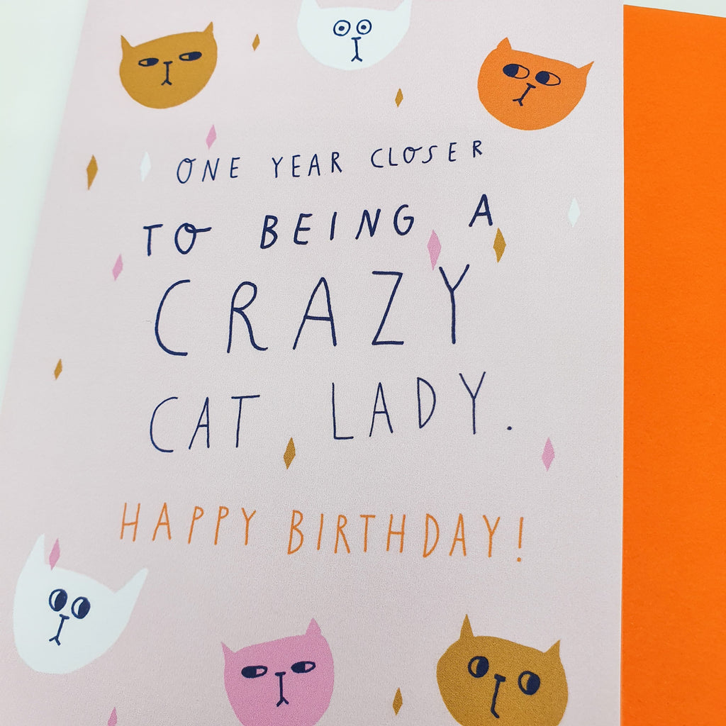 Klappkarte "Crazy Cat Lady Birthday" Sir Mittens