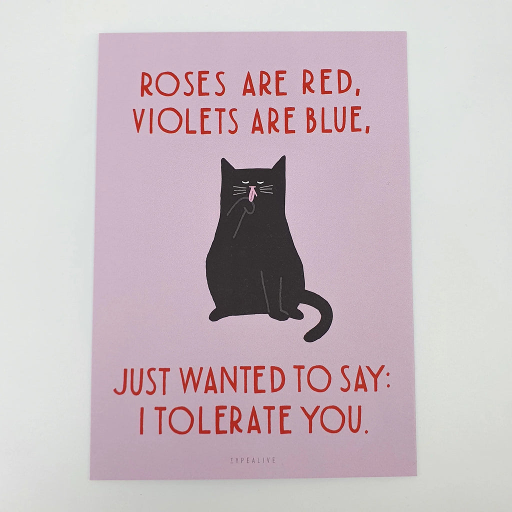 Postkarte "Roses Are Red" Sir Mittens