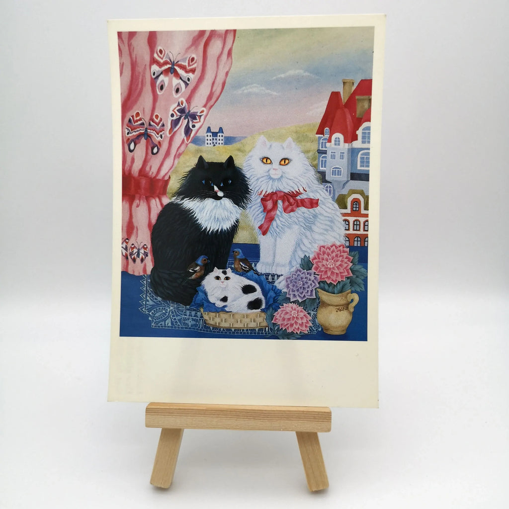 Postkarten mit Katzenmotiven von Kathia Berger, 12 Varianten Sir Mittens