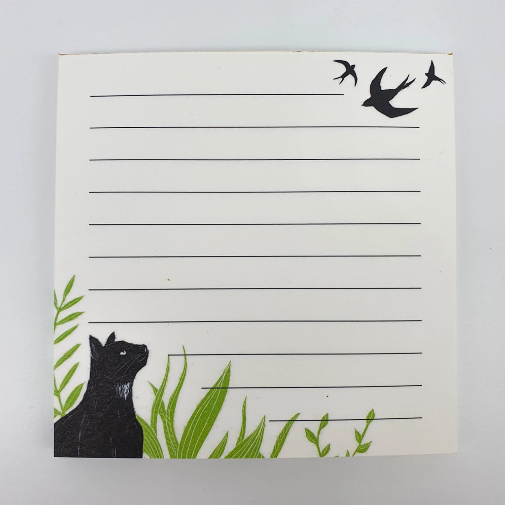 Quadratischer Notizblock mit Katze aus Naturpapier, 50 Blatt Sir Mittens