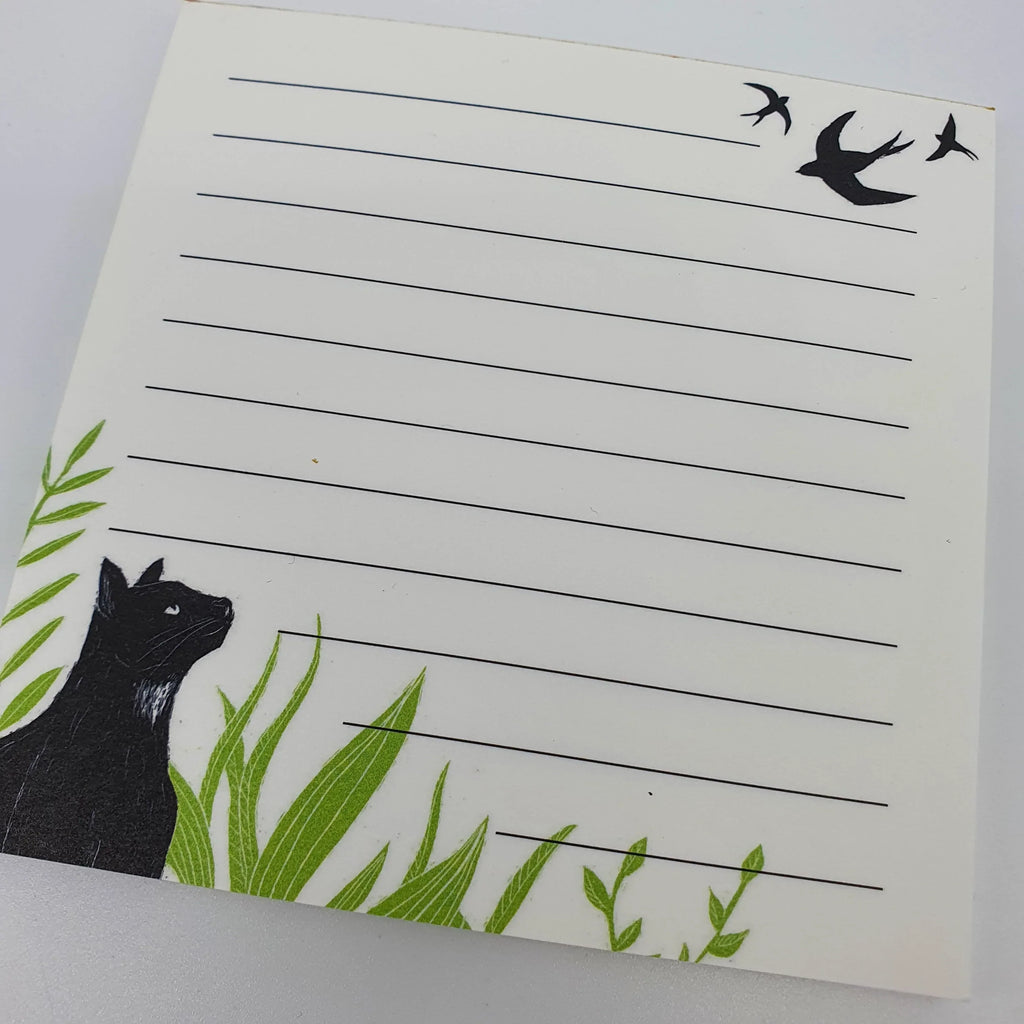 Quadratischer Notizblock mit Katze aus Naturpapier, 50 Blatt Sir Mittens
