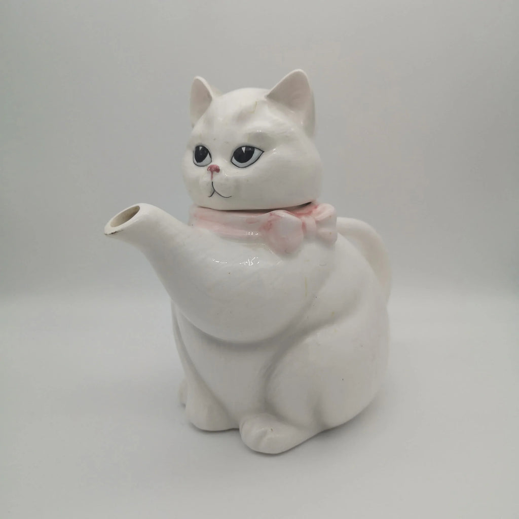 Retro-Teekanne "Katze mit rosa Schleife" aus Porzellan Sir Mittens