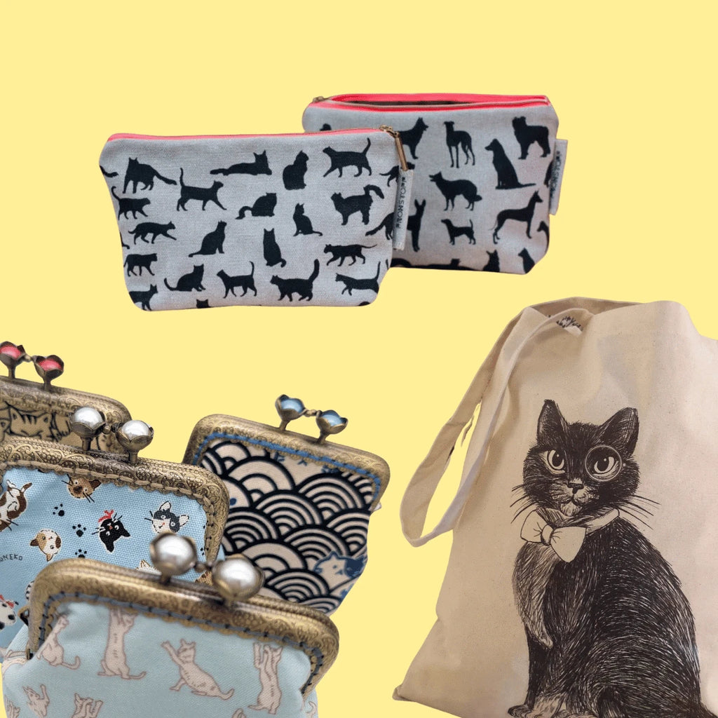 Taschen und Geldbeutel mit Katzenmotiven