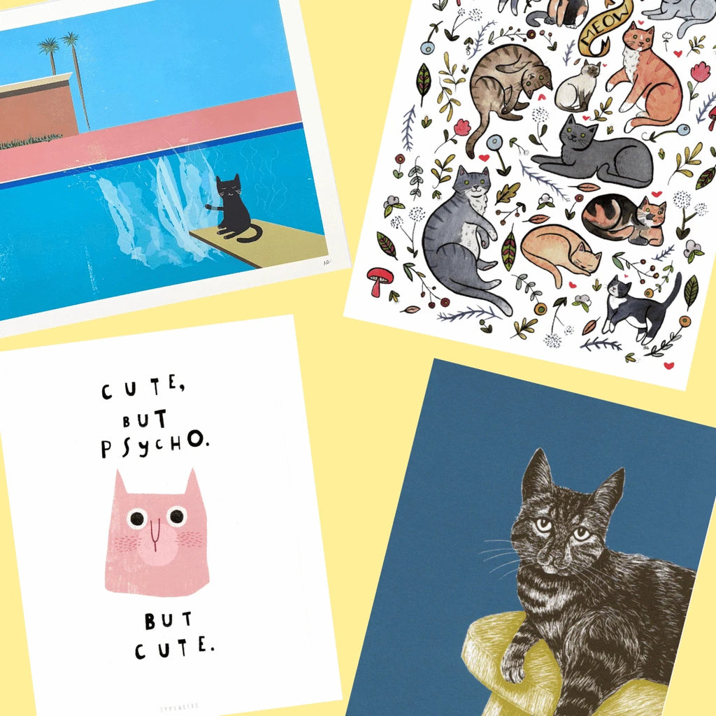 Prints mit Katzenmotiven