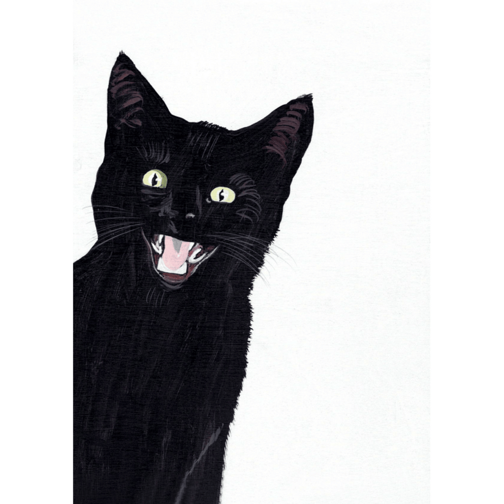 Postkarte "Nervous Cat"