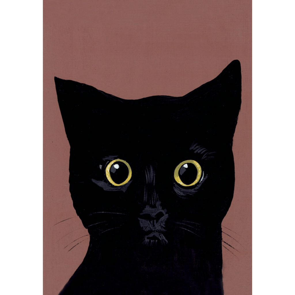 Postkarte "Black Cat"