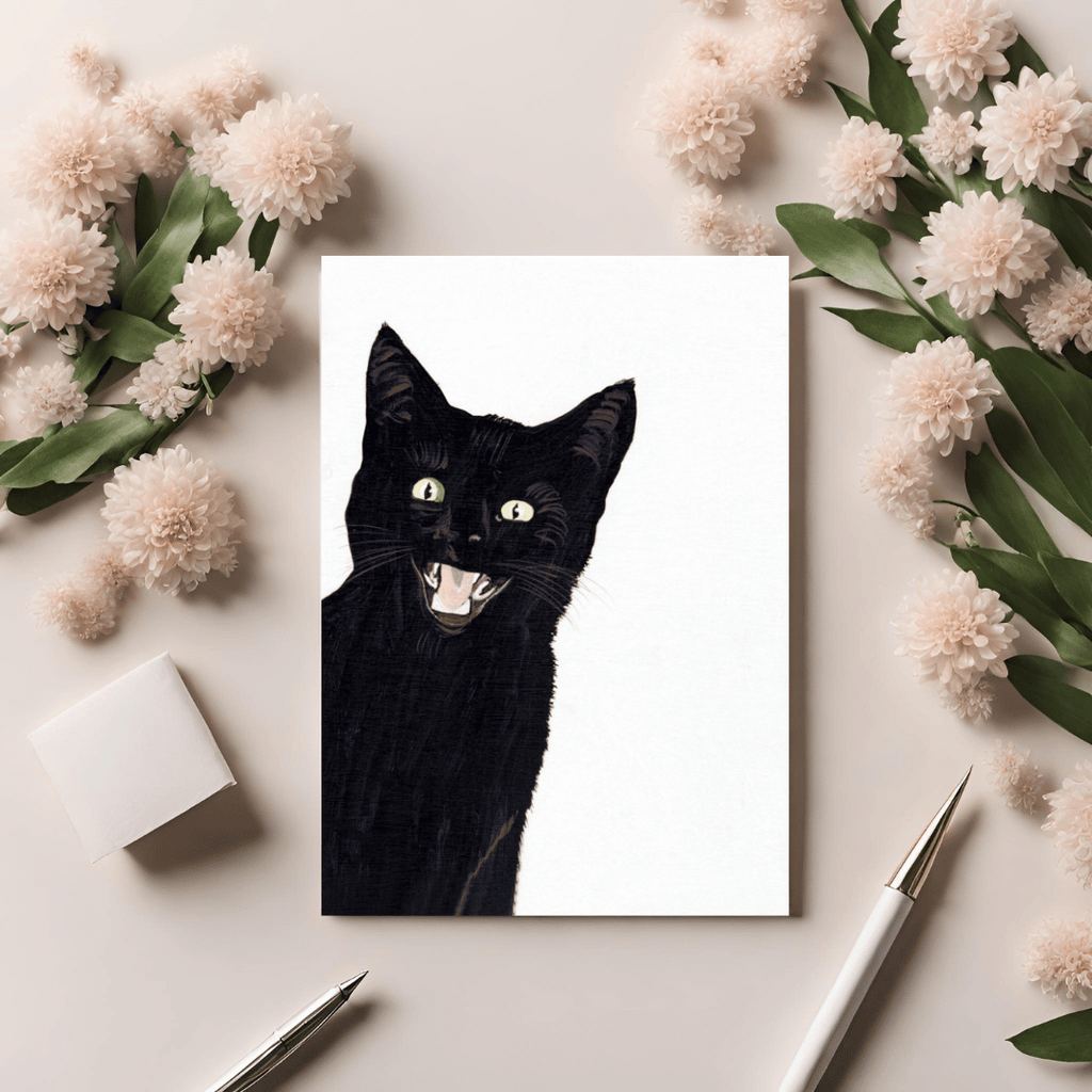 Postkarte "Nervous Cat"