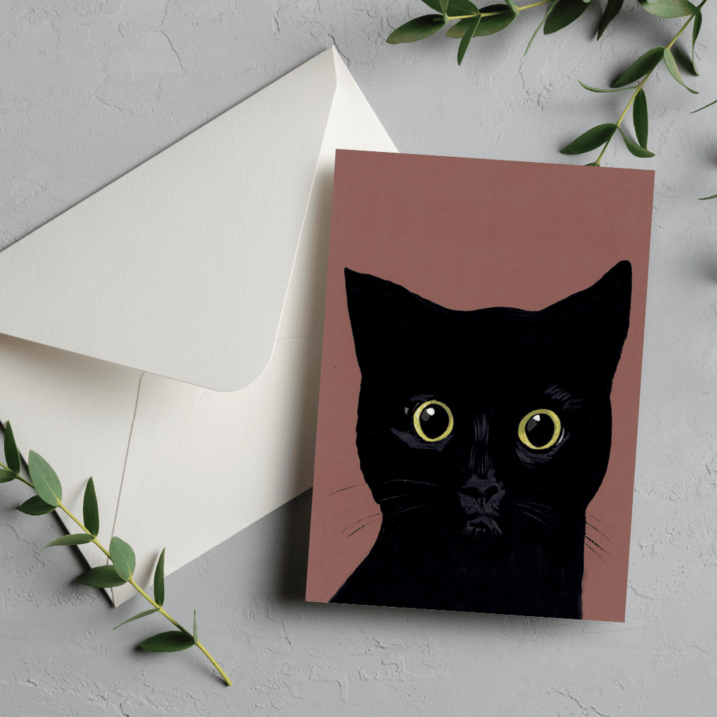 Grußkarte "Black Cat"