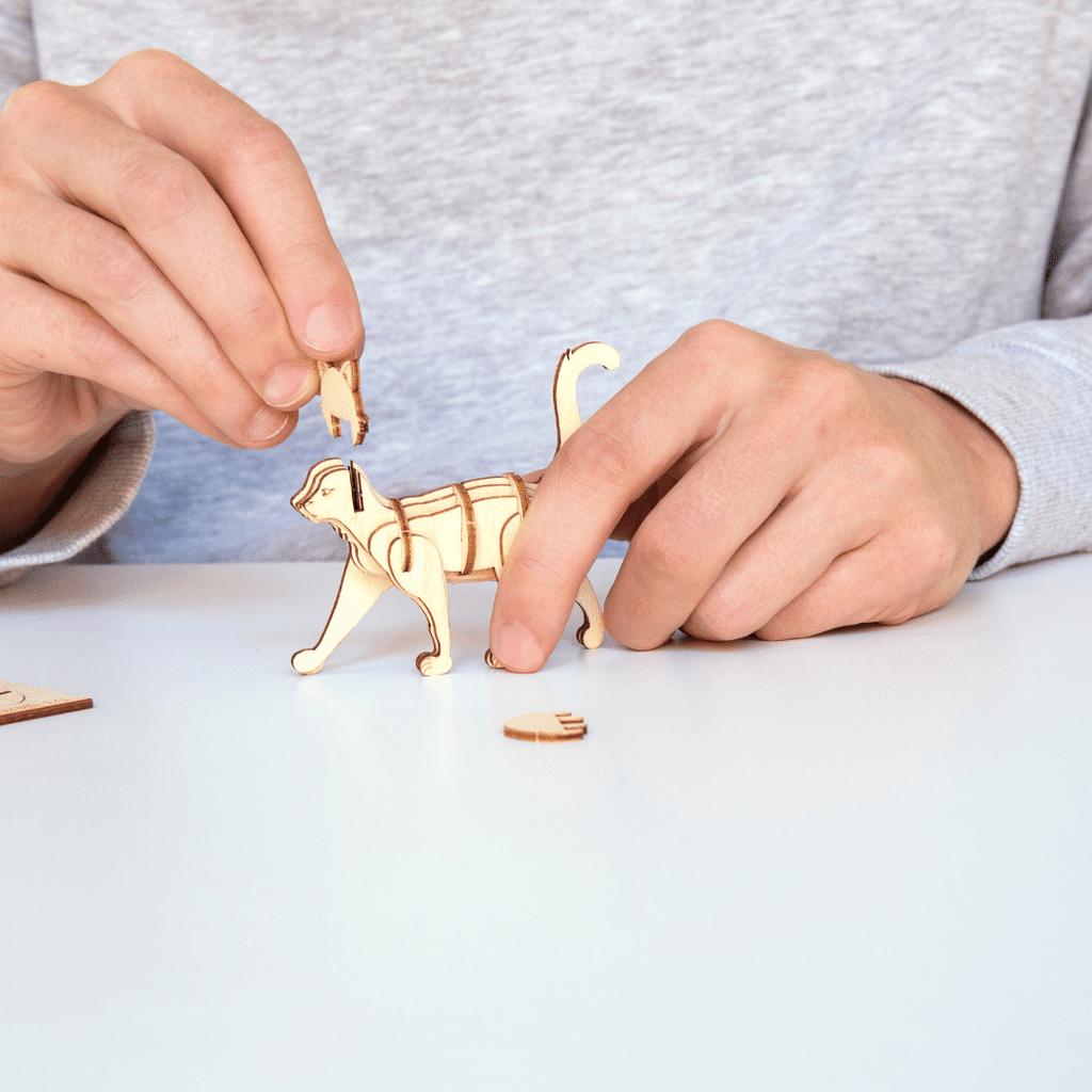 3D-Holzpuzzle Katze