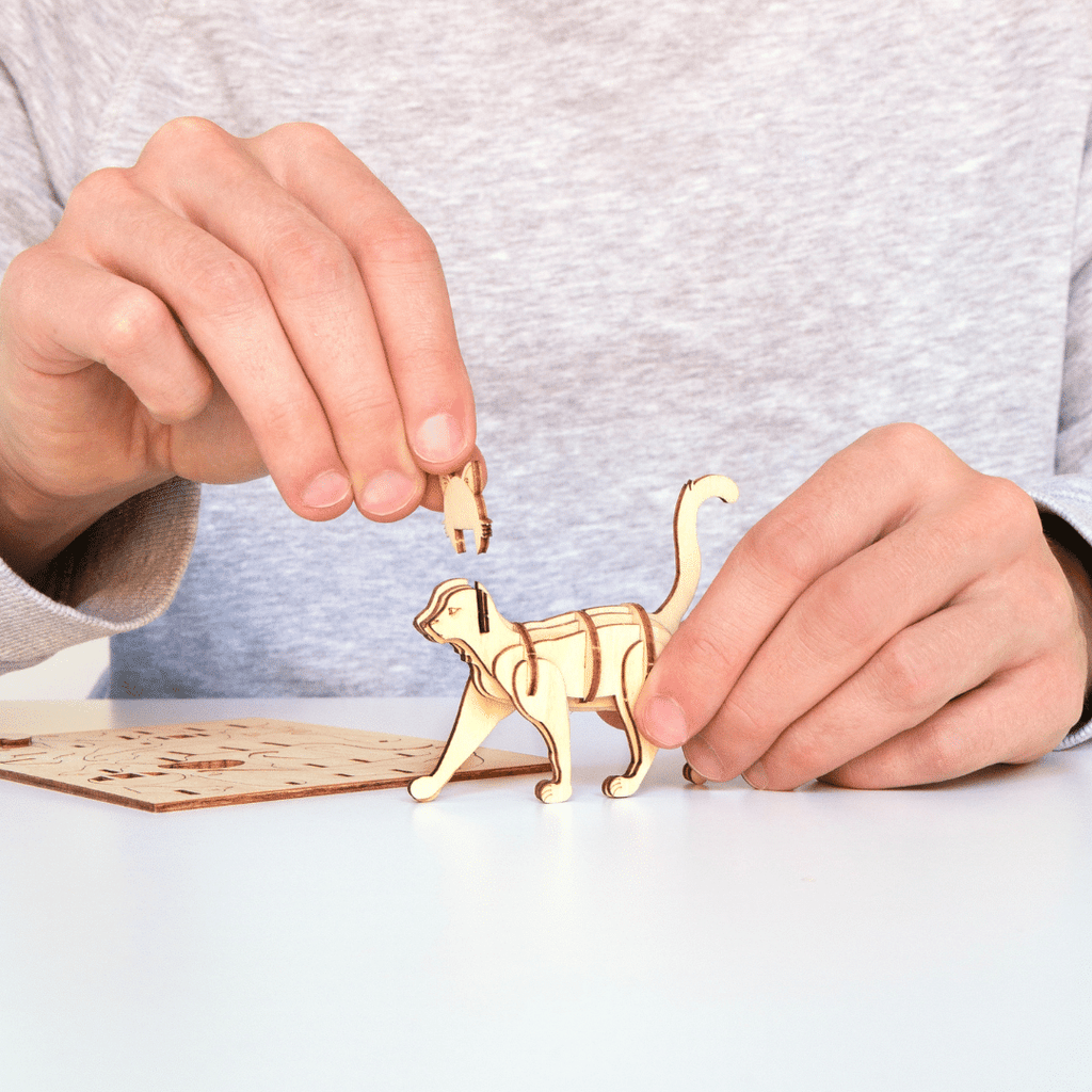 3D-Holzpuzzle Katze