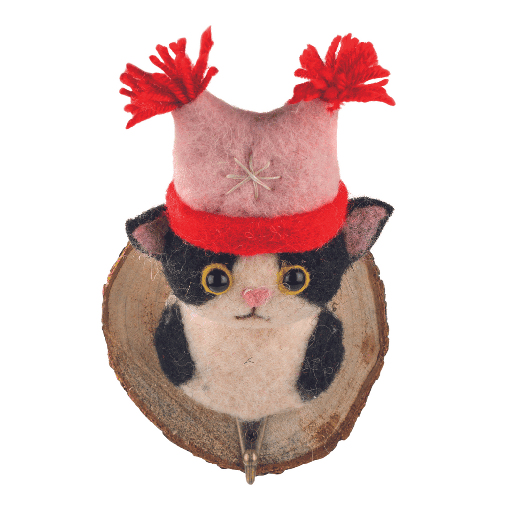 Kleiderhaken "Katze mit Mütze"