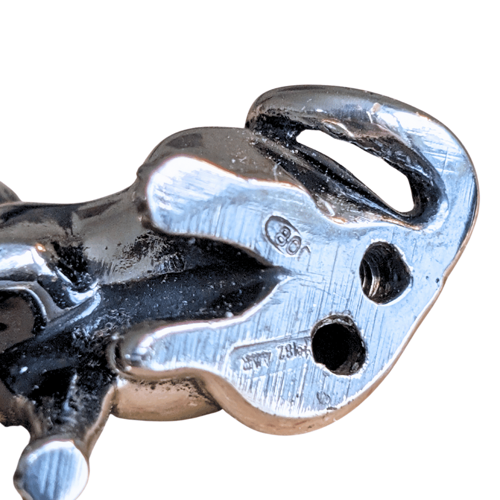 925er Sterling und 800er Silber teiloxidierte Katzenfiguren, 3 Varianten