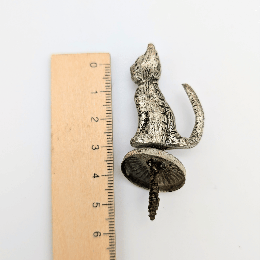 Antike Katzenfigur mit Schraubgewinde