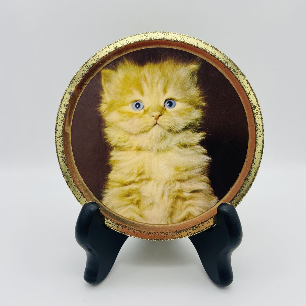 Vintage-Blechdosen mit Katzenmotiven