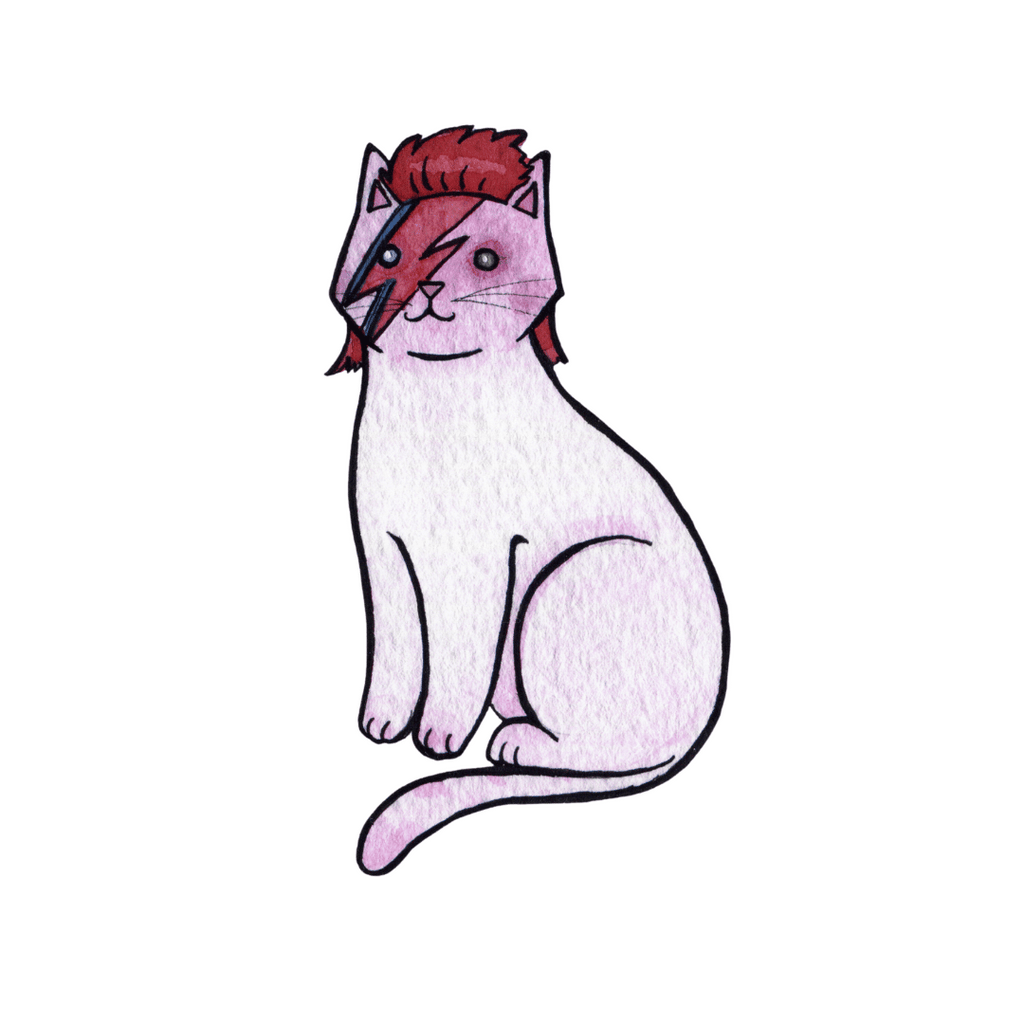 Giclée-Print Bowie Cat