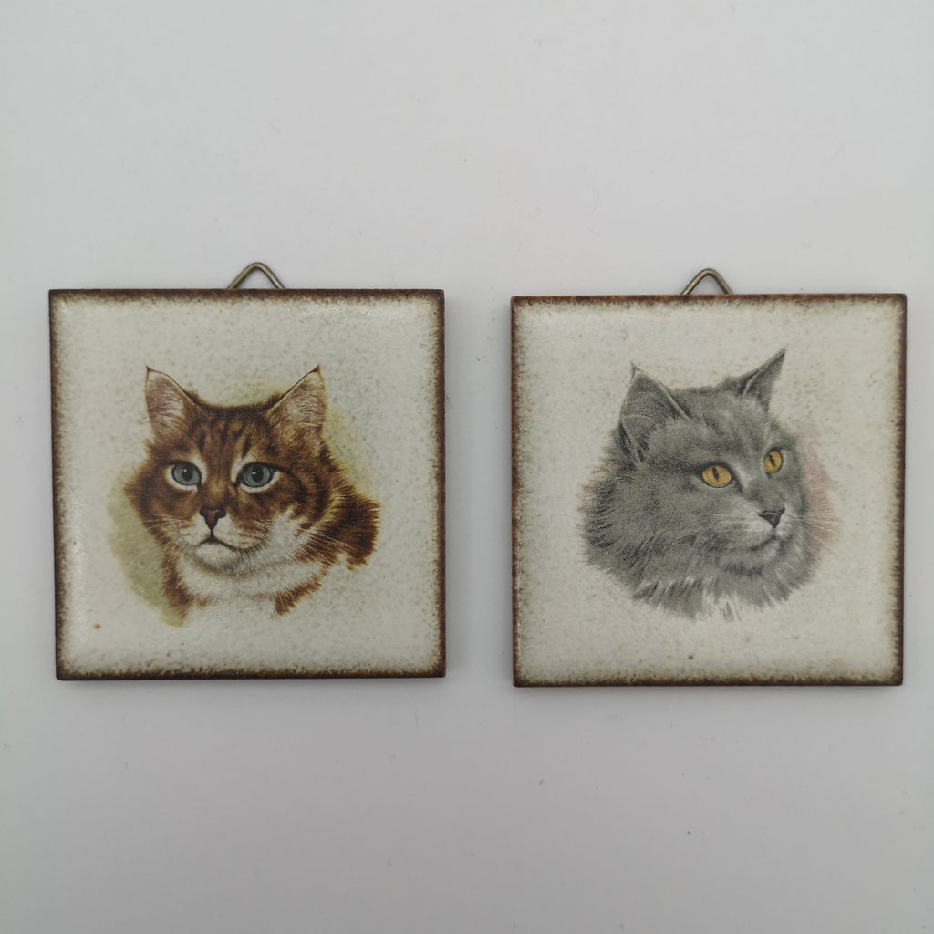 kleine Sammel- und Deko-Fliesen mit Katzenporträts