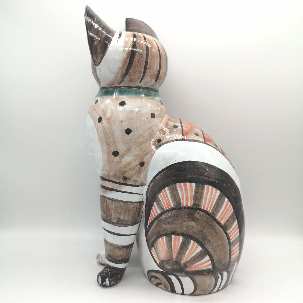  Keramik-Katze mit lustigen Fledermausohren