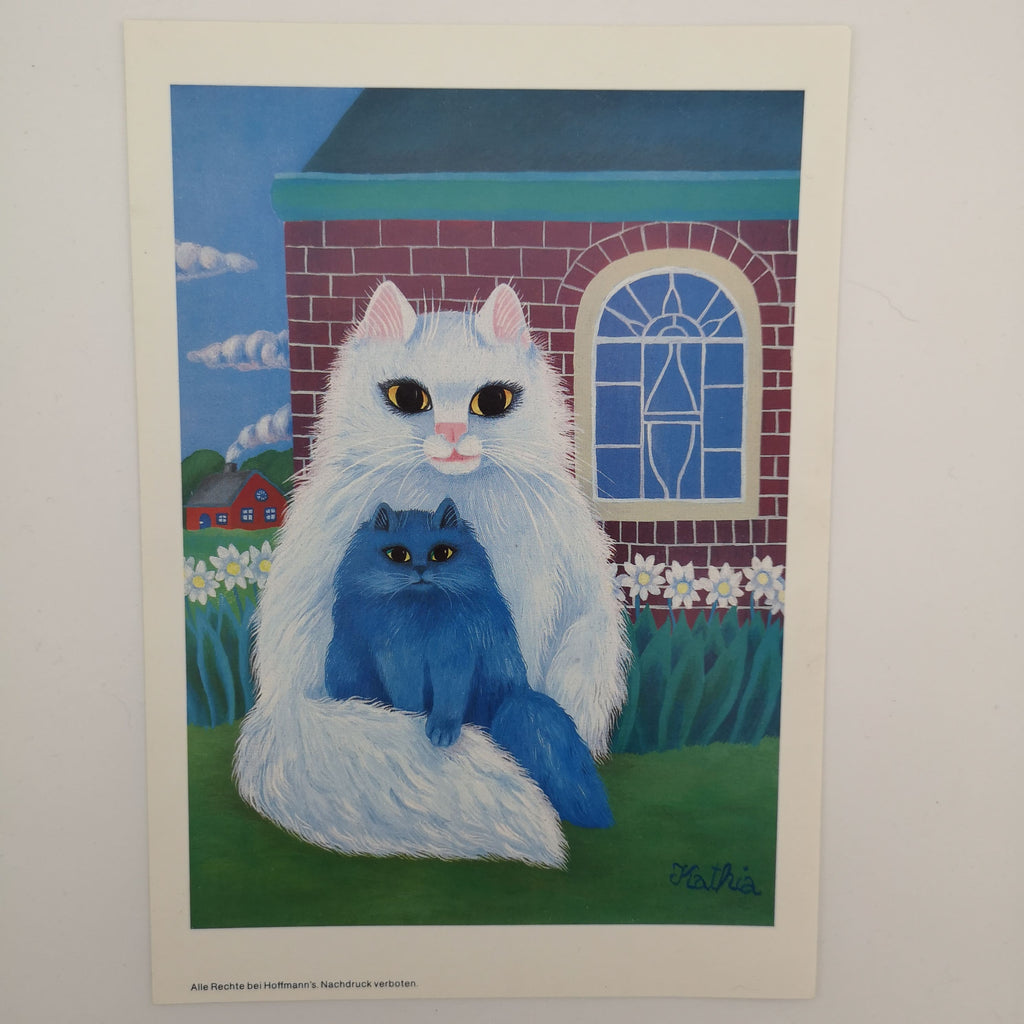 Seltene Katzen-Galerie mit 6 Kunstdrucken von Kathia Berger
