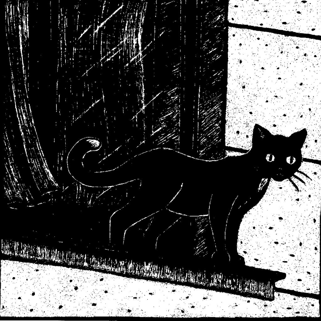Illustrierte Postkarte Katze unterwegs auf Naturpapier, 14,8 x 1