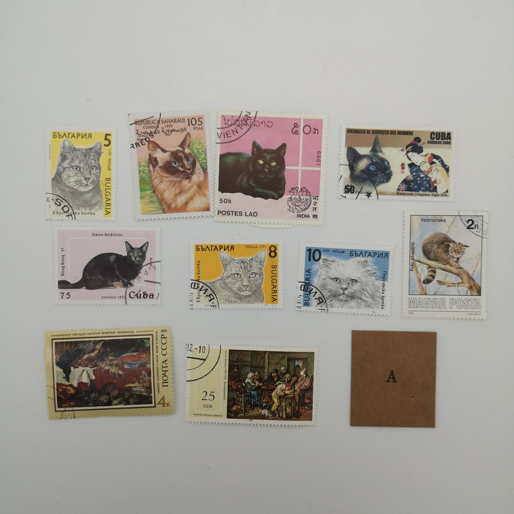 Katzen-Briefmarkensammlungen