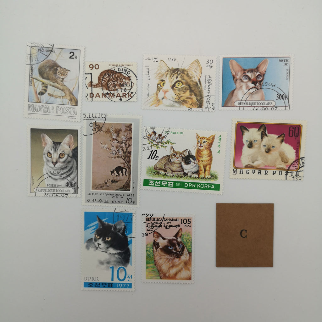 Katzen-Briefmarkensammlungen