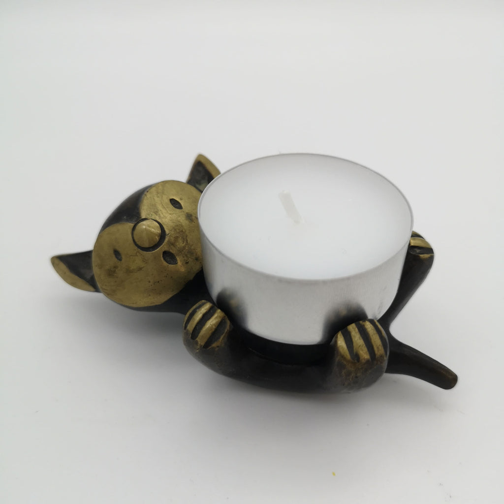 Katzen-Teelichthalter von Walter Bosse
