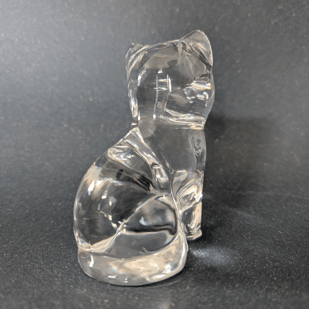 Katzenfigur aus 24% Bleikristall, Polen