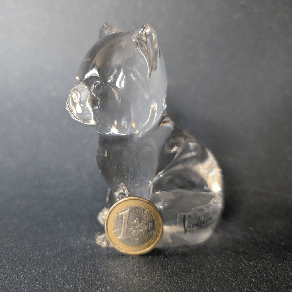 Katzenfigur aus 24% Bleikristall, Polen