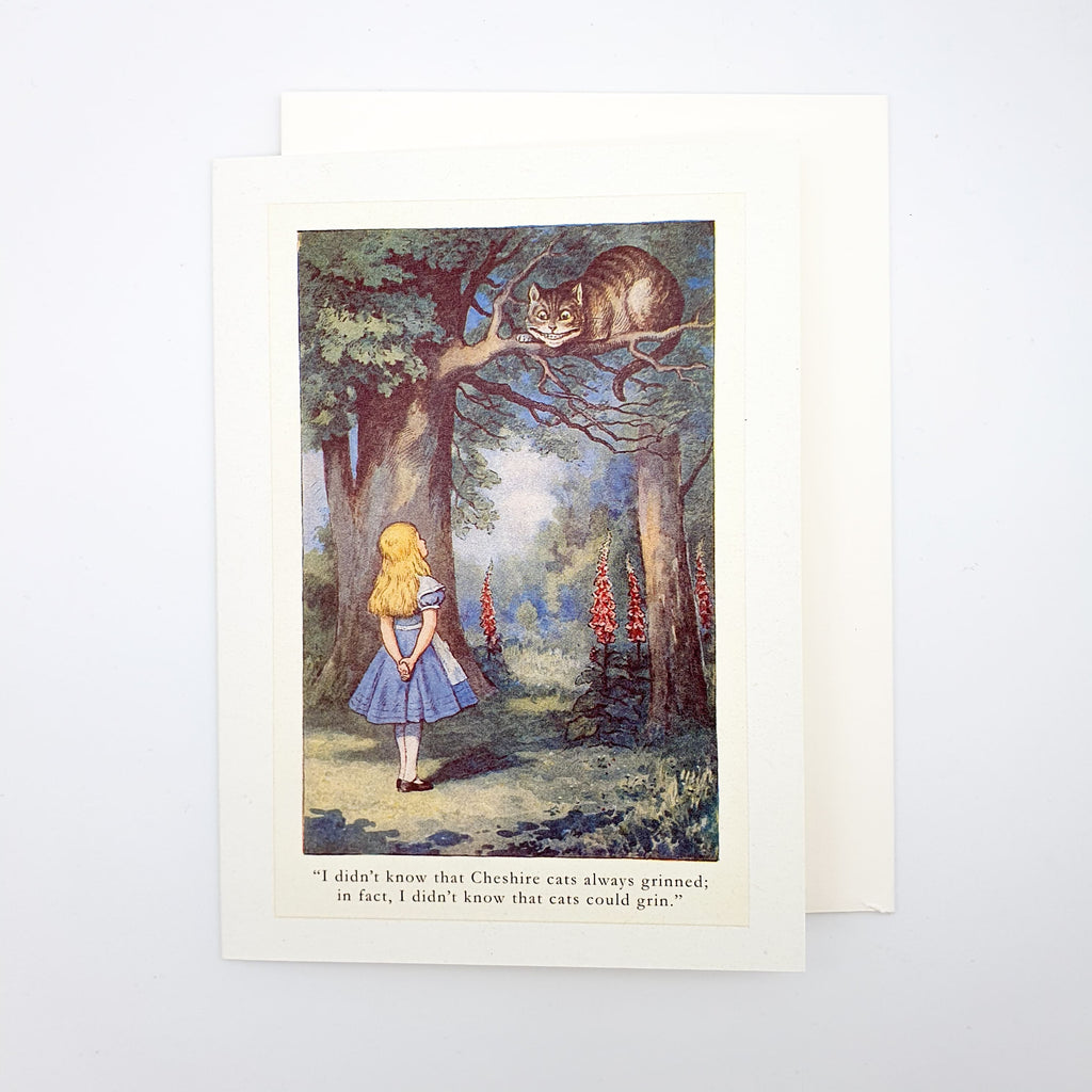 Retro-Grußkarte "Alice in Wonderland"