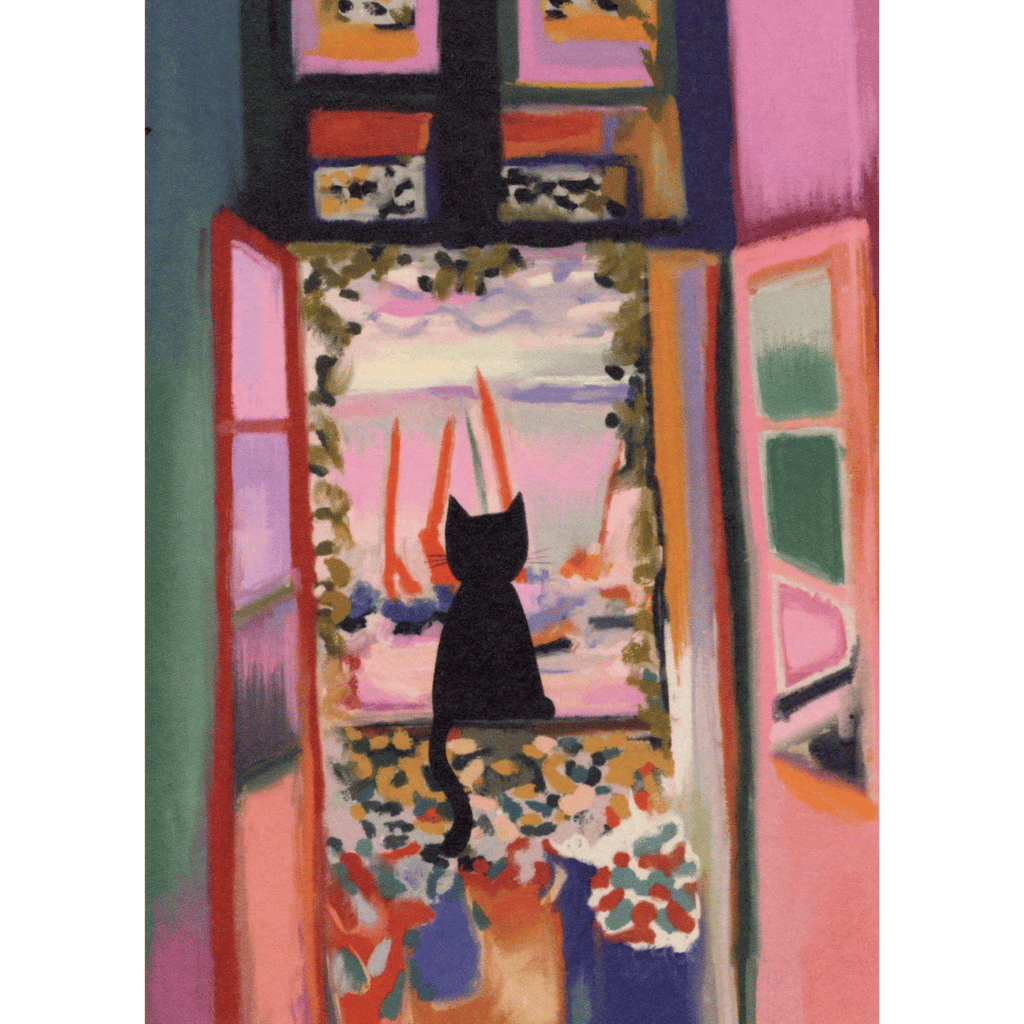 Klappkarte "Catisse in the Window" (Henri Matisse), A6