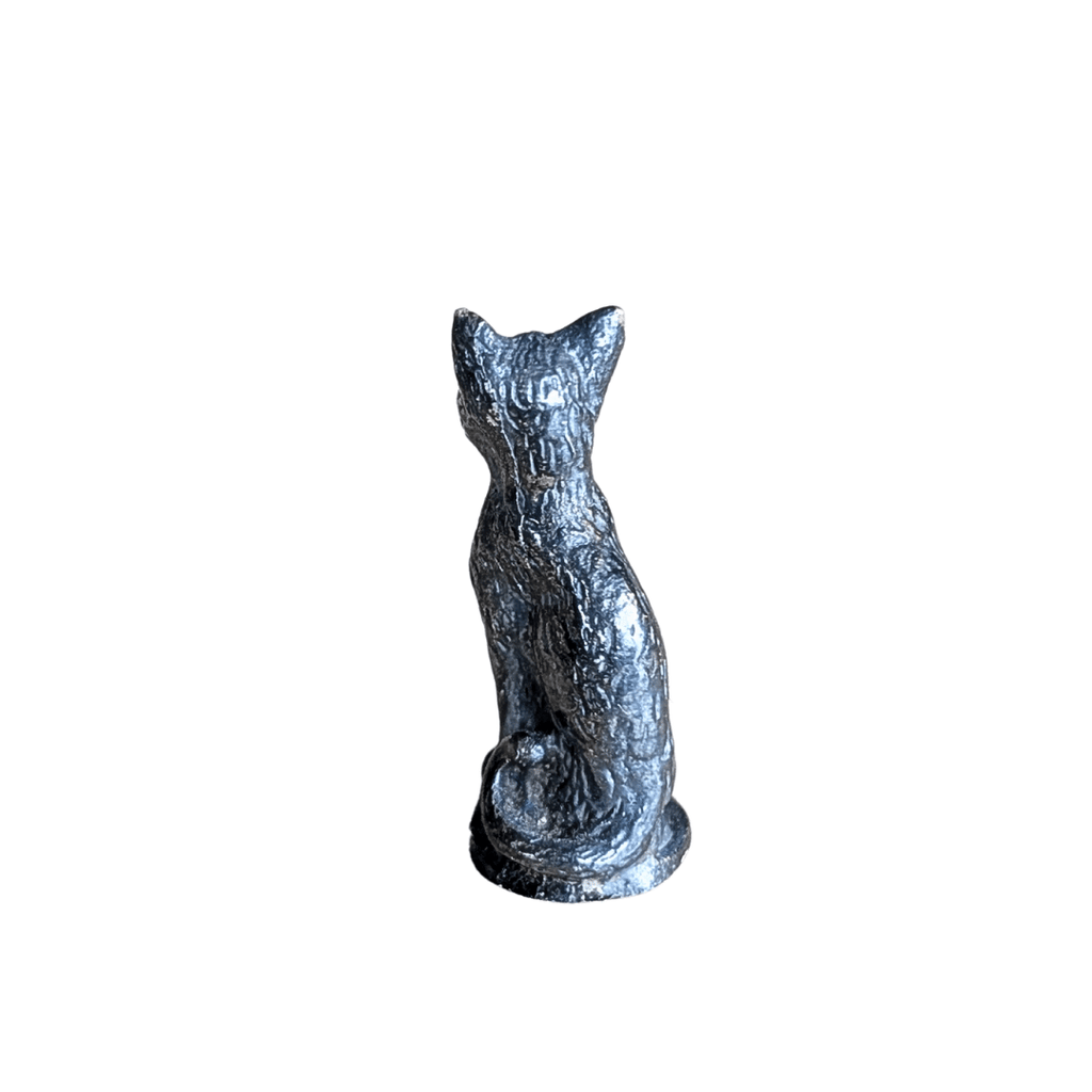 Kleine Katzenfiguren aus Silber oder Zinn, 9 Varianten