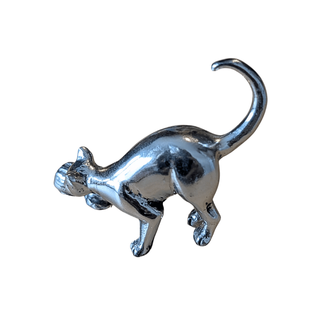 Kleine Katzenfiguren aus Silber oder Zinn, 9 Varianten