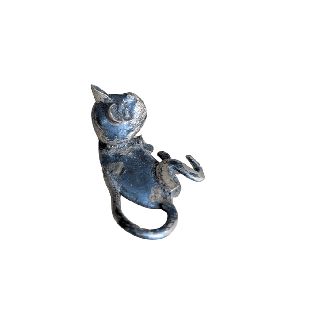 Kleine Katzenfiguren aus Silber oder Zinn, 9 Varianten