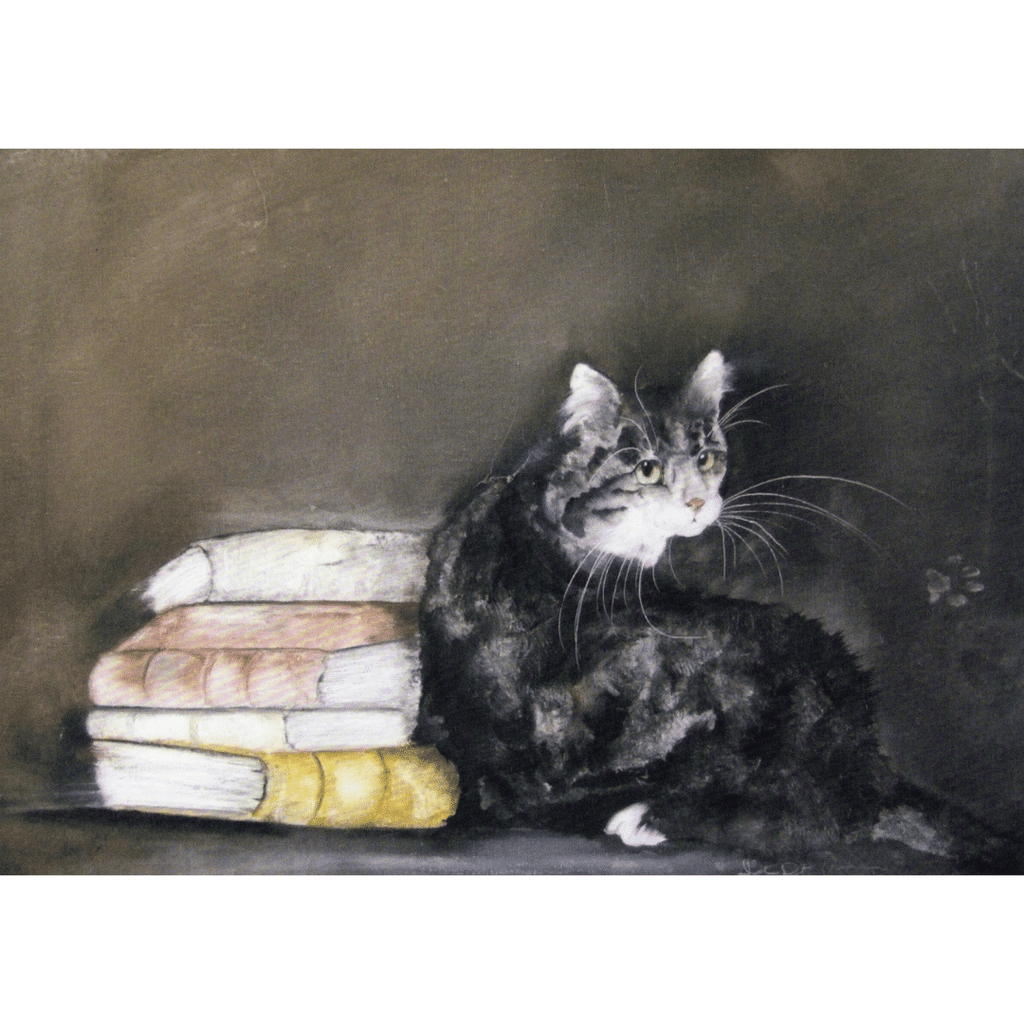 Kunst-Postkarte "Katzen – in den Künsten, der Literatur, zu jeder Zeit und jedem Ort" (Dédé Moser)