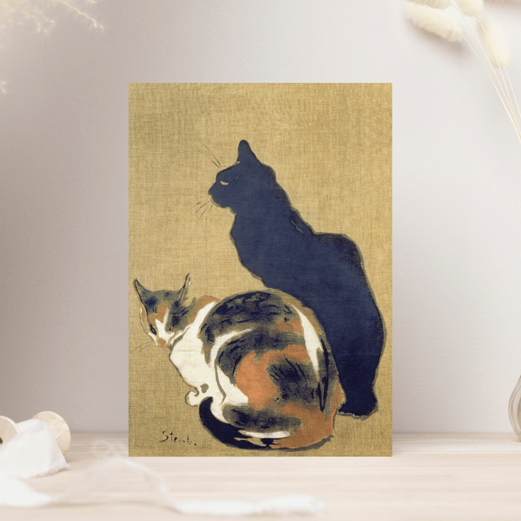 Kunst-Postkarte Zwei Katzen (Théophile Steinlen)