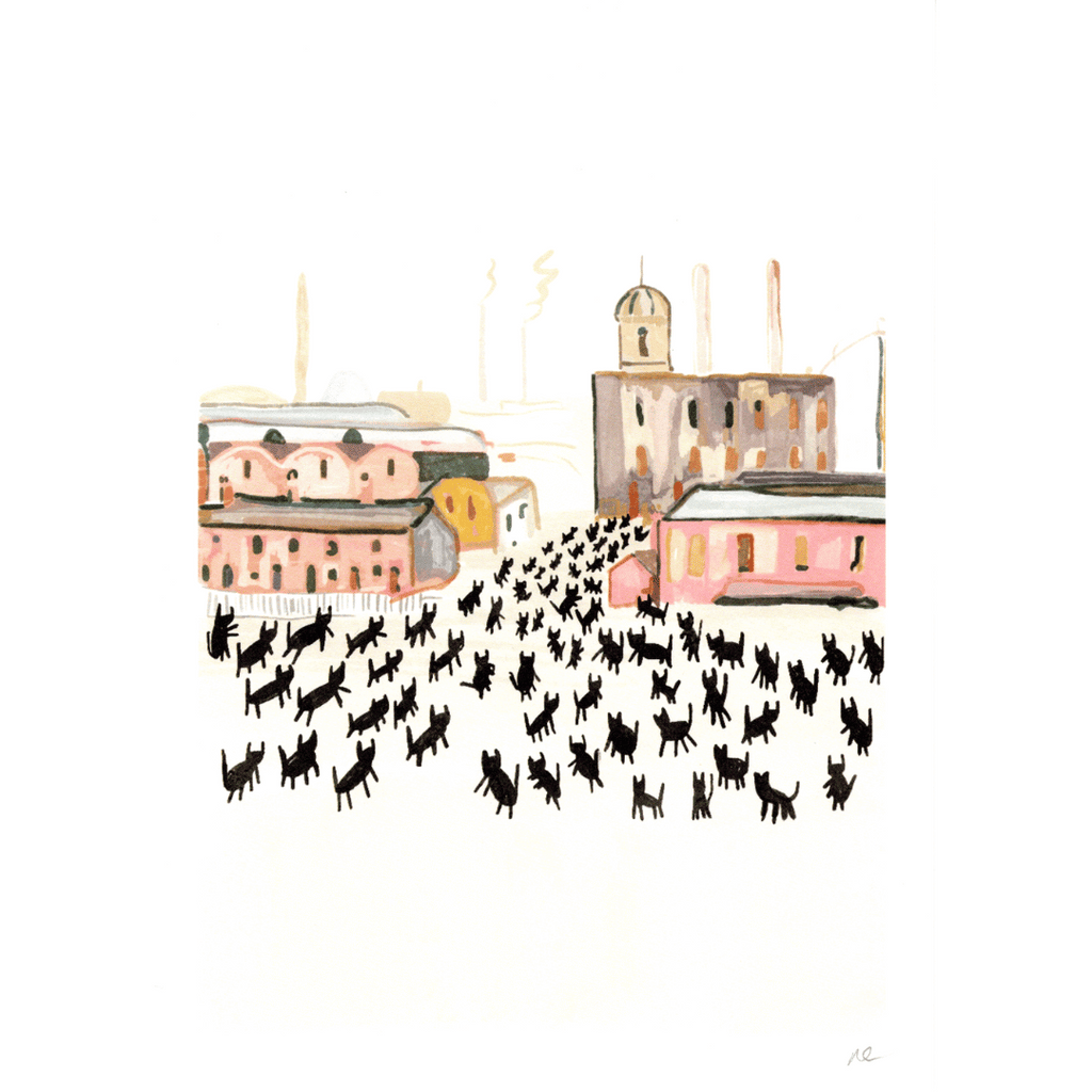 Kunstdruck Auf dem Weg zum Abendmahl (L. S. Meowry), A4-Print