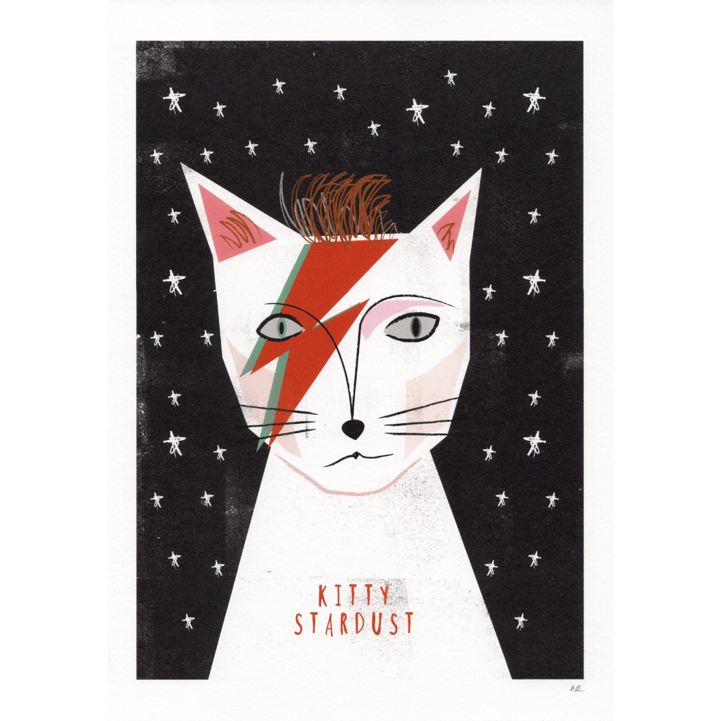 Kunstdruck Kitty Stardust, A4-Print