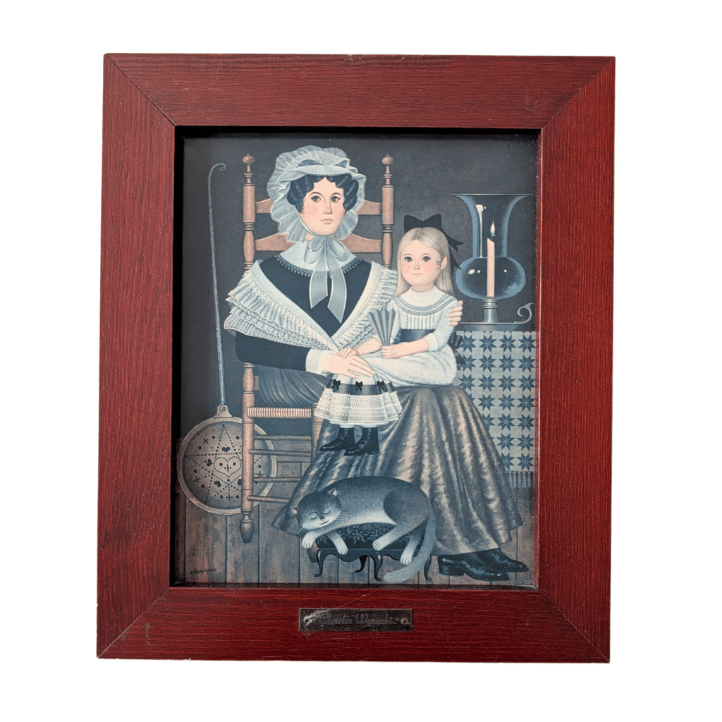 Kunstdruck Mother and Daughter von Charles Wysocki im Rahmen