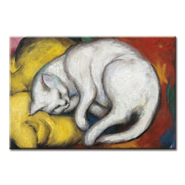 Magnet "Die weiße Katze" (1912) von Franz Marc