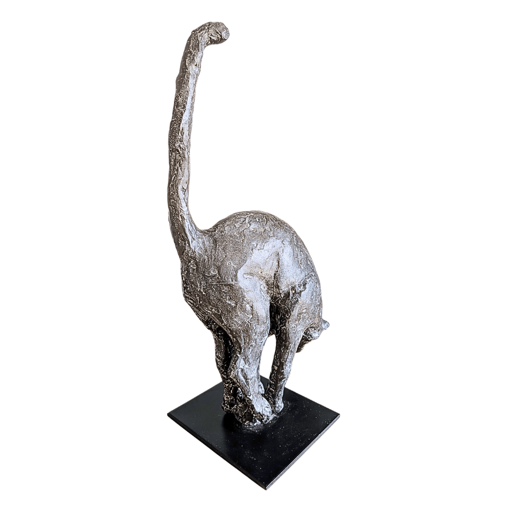 Massive Katzen-Skulptur aus Bronze, 65 cm