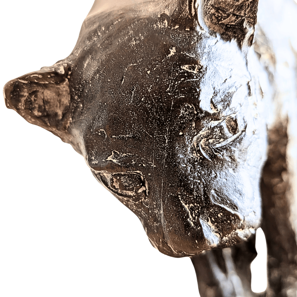 Massive Katzen-Skulptur aus Bronze, 65 cm