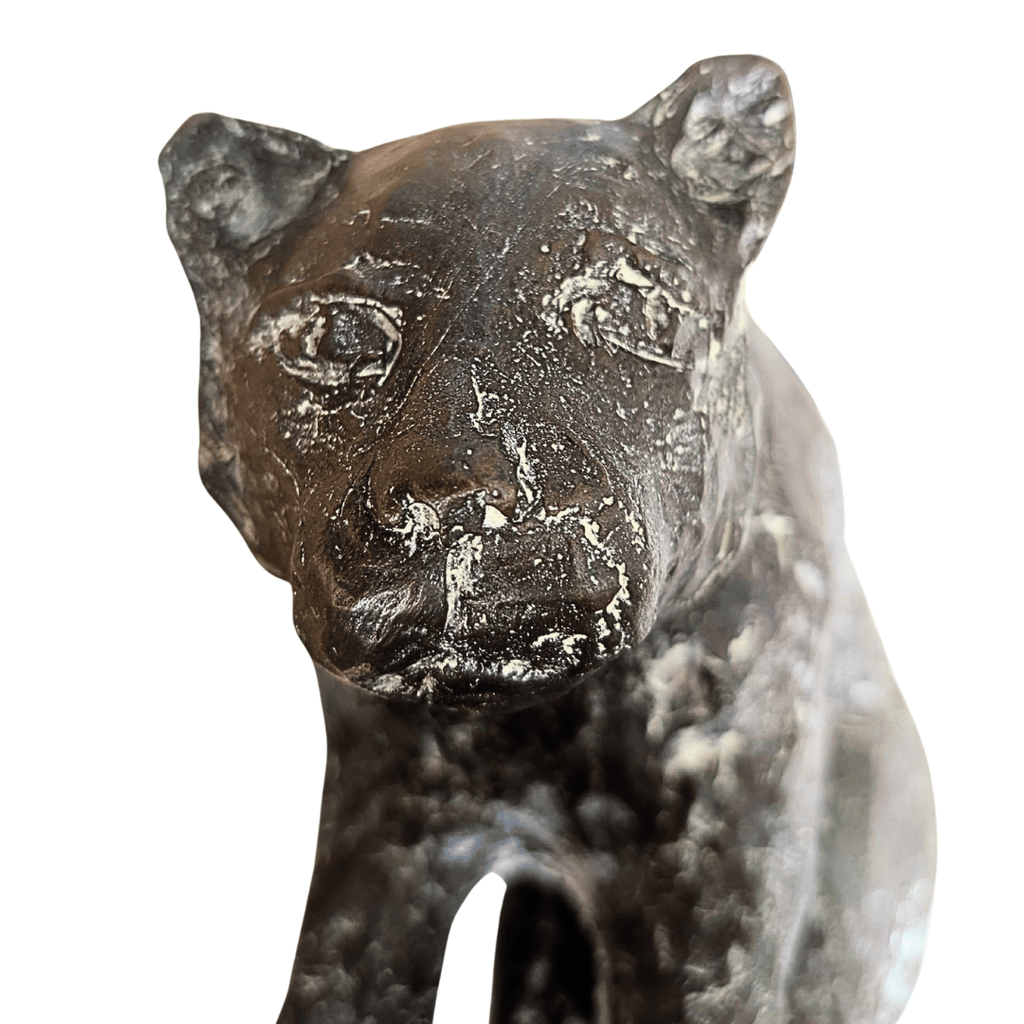 Massive Katzen-Skulptur aus Bronze, 65 cm